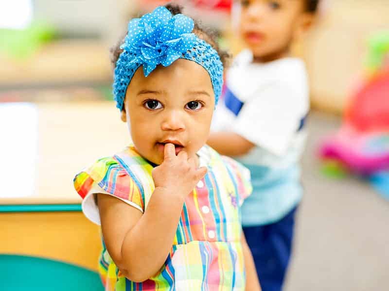 Little girl with blue headband