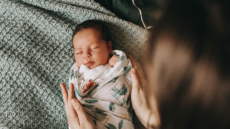 Baby in swaddle