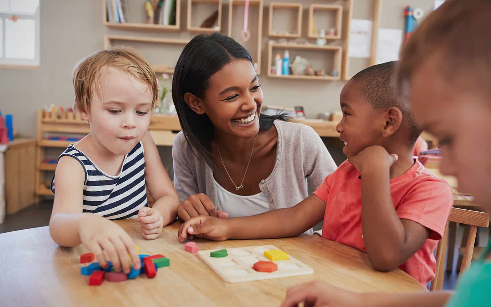 Teacher leading activity with students