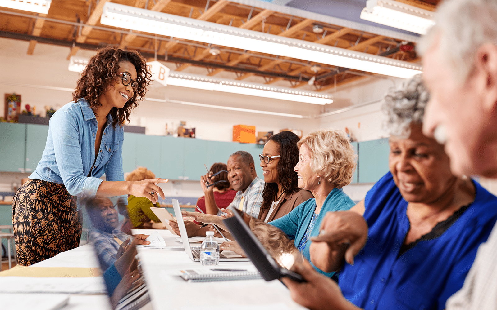 Woman engaging with professional development