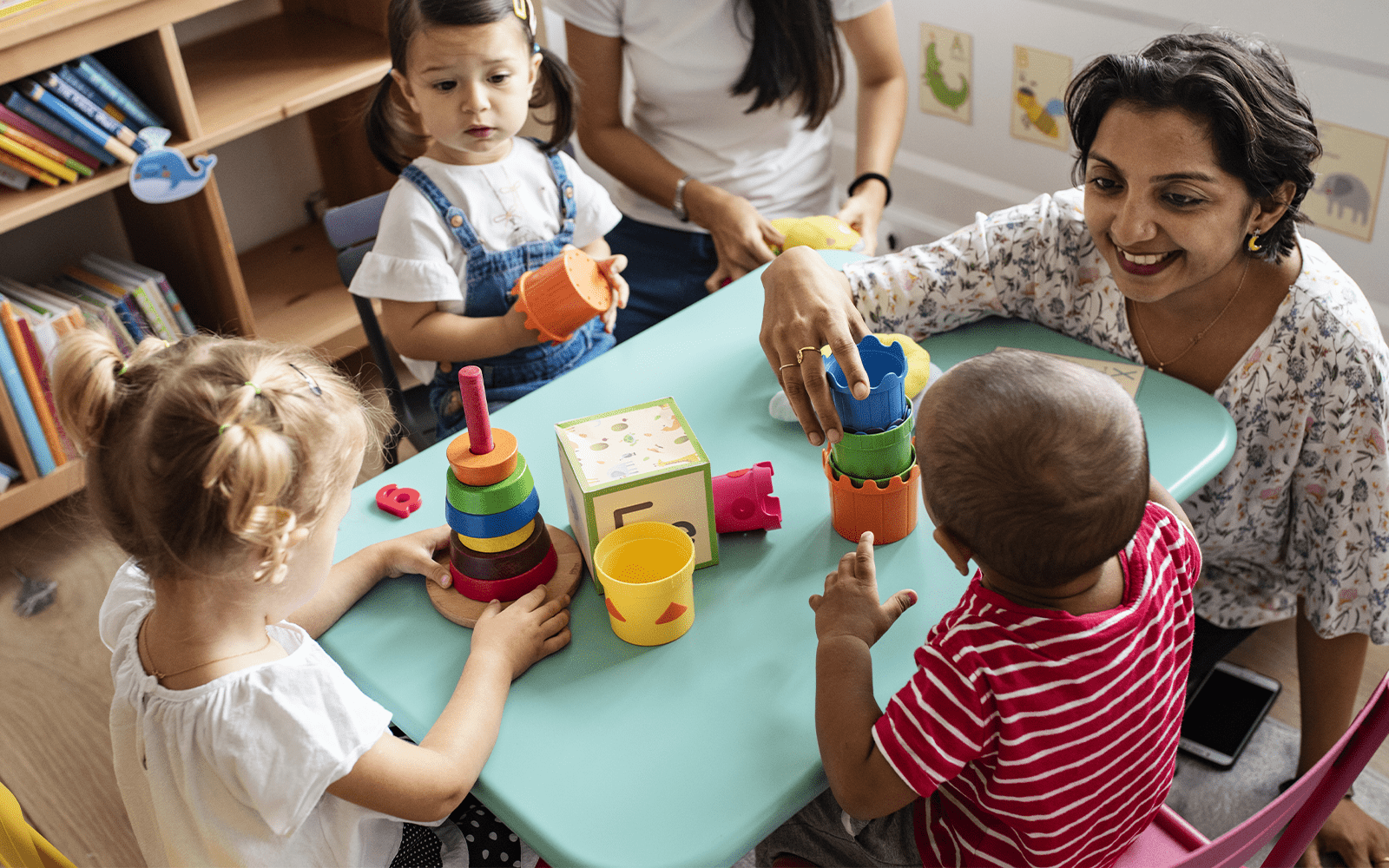 teacher in classroom with children