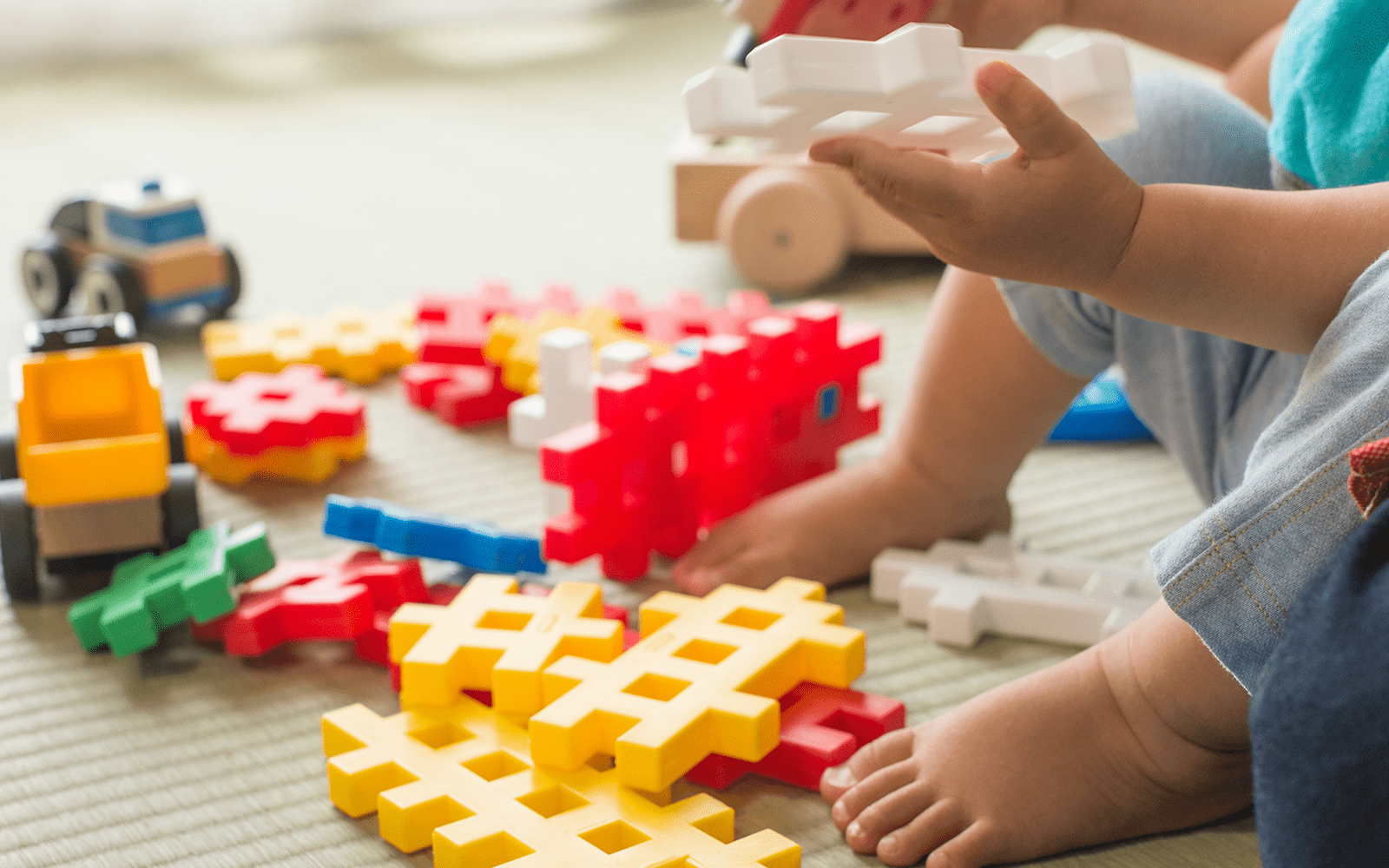 Trucks and Toddler Games Close Up