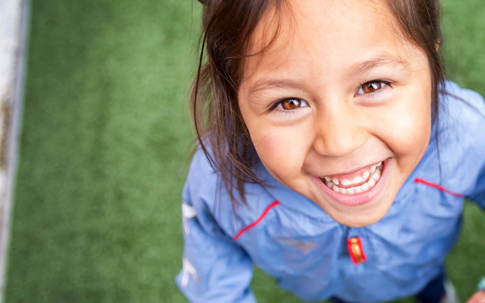 Young child smiling