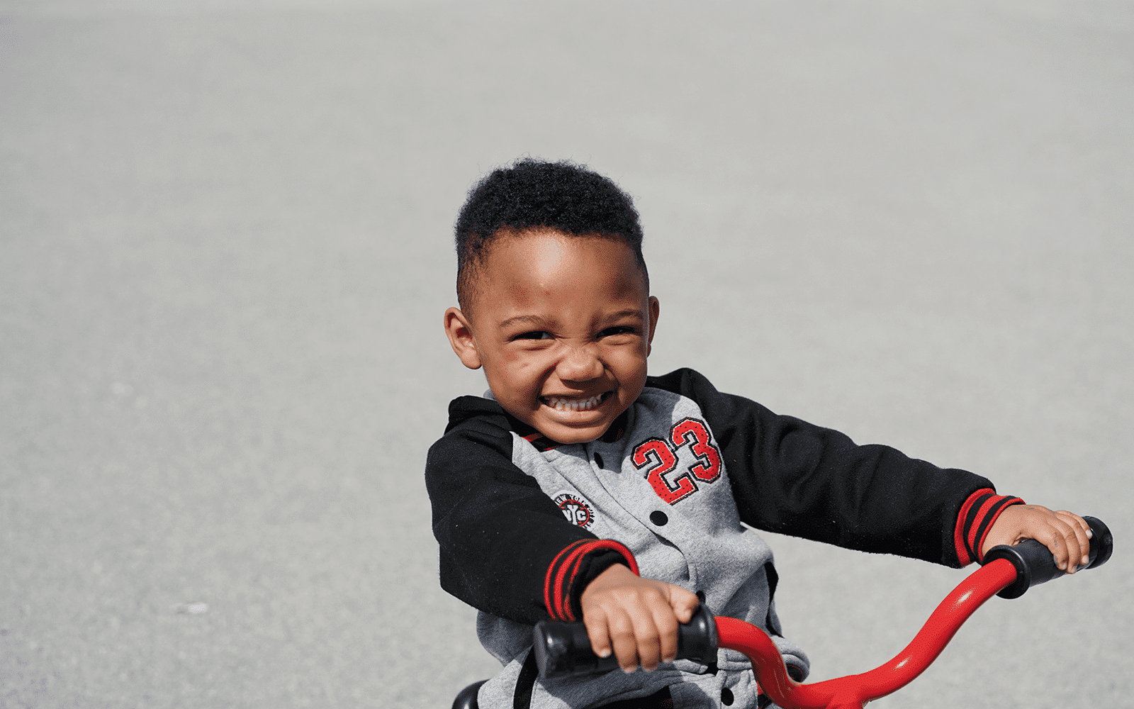 Boy on bicycle