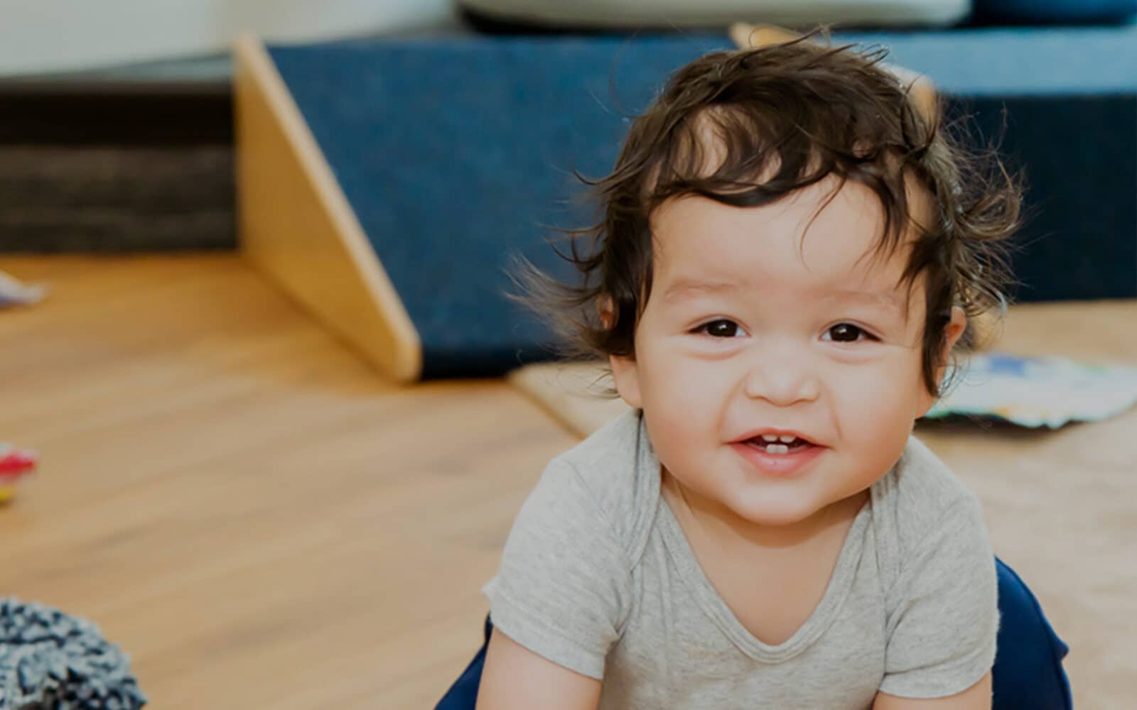 Young child looking at camera