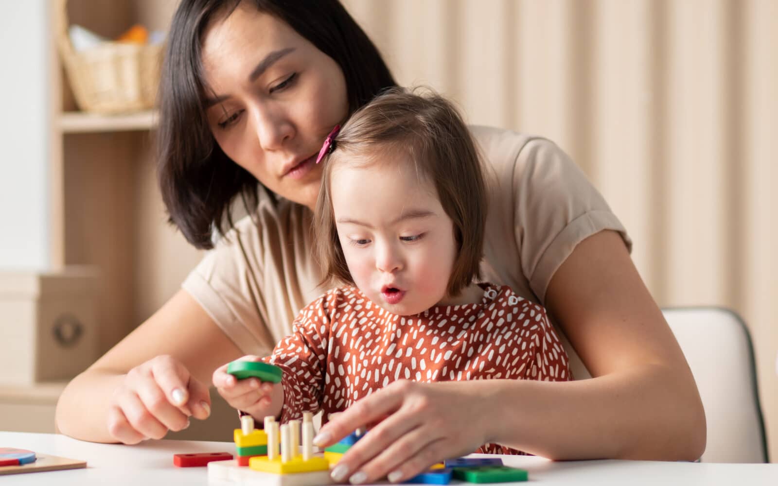 Child with caregiver