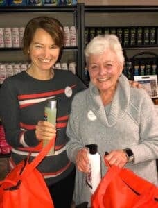 Holly Bamford Hunt & Joanne Bamford supporting the Raising Girls work with their care bags.