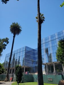 A view of the new California State Capitol Sacramento Annex Building ongoing construction from the east entrance.